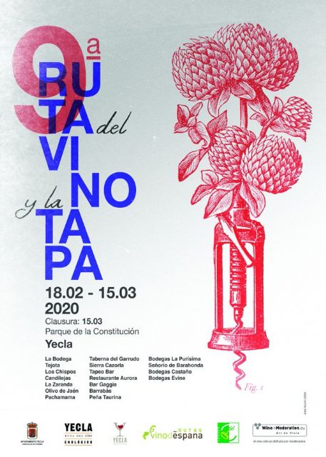 La 9° Ruta del Vino y la Tapa tendrá lugar del 18 de febrero al 15 de marzo