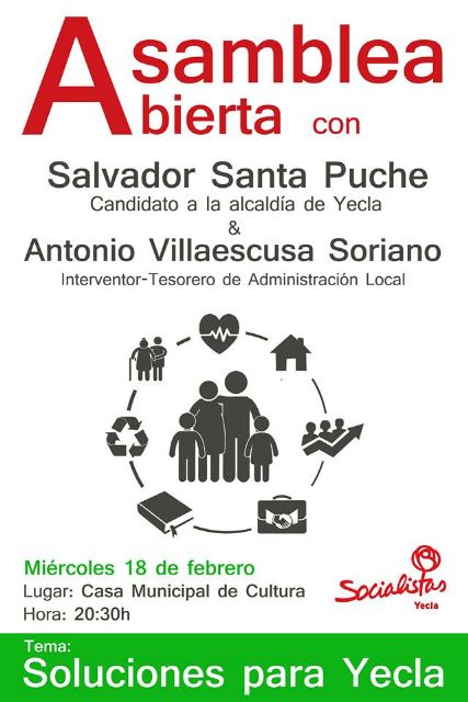 Asamblea Abierta con Salvador Santa y Antonio Villaescusa en la Casa Municipal de Cultura