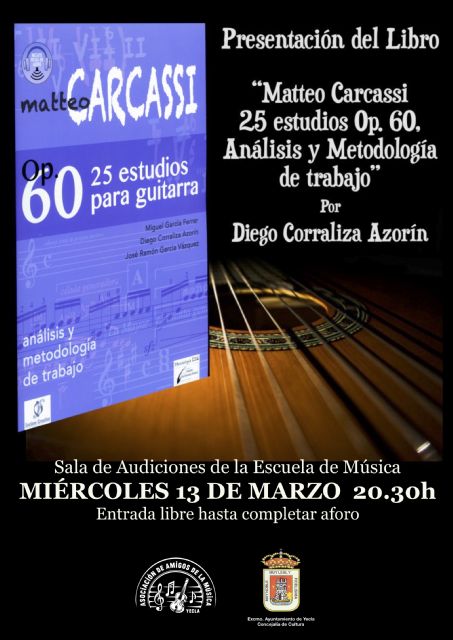 Diego Corraliza presenta el libro 'matteoz6 carcassi 25 estudios op. 60, análisis y metodología de trabajo'